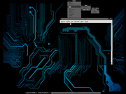 Fluxbox Fluxbox com menus e barras transparentes